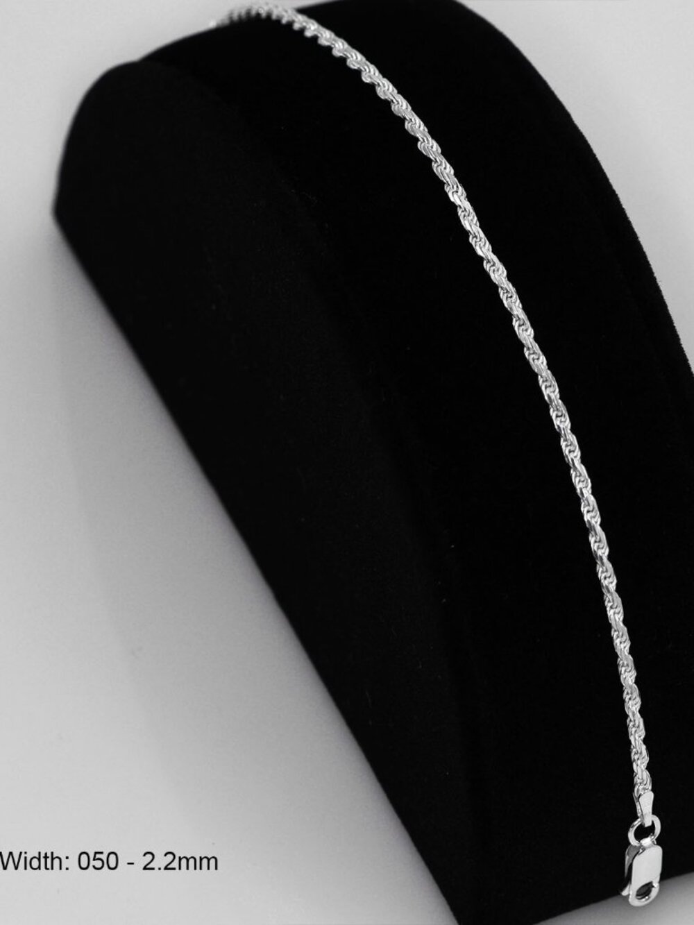 925 Sterling Silver Rope Chain Bracelet 7 - 9 Inches 050